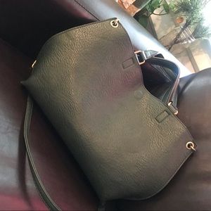 Free People reversible green crossbody bag